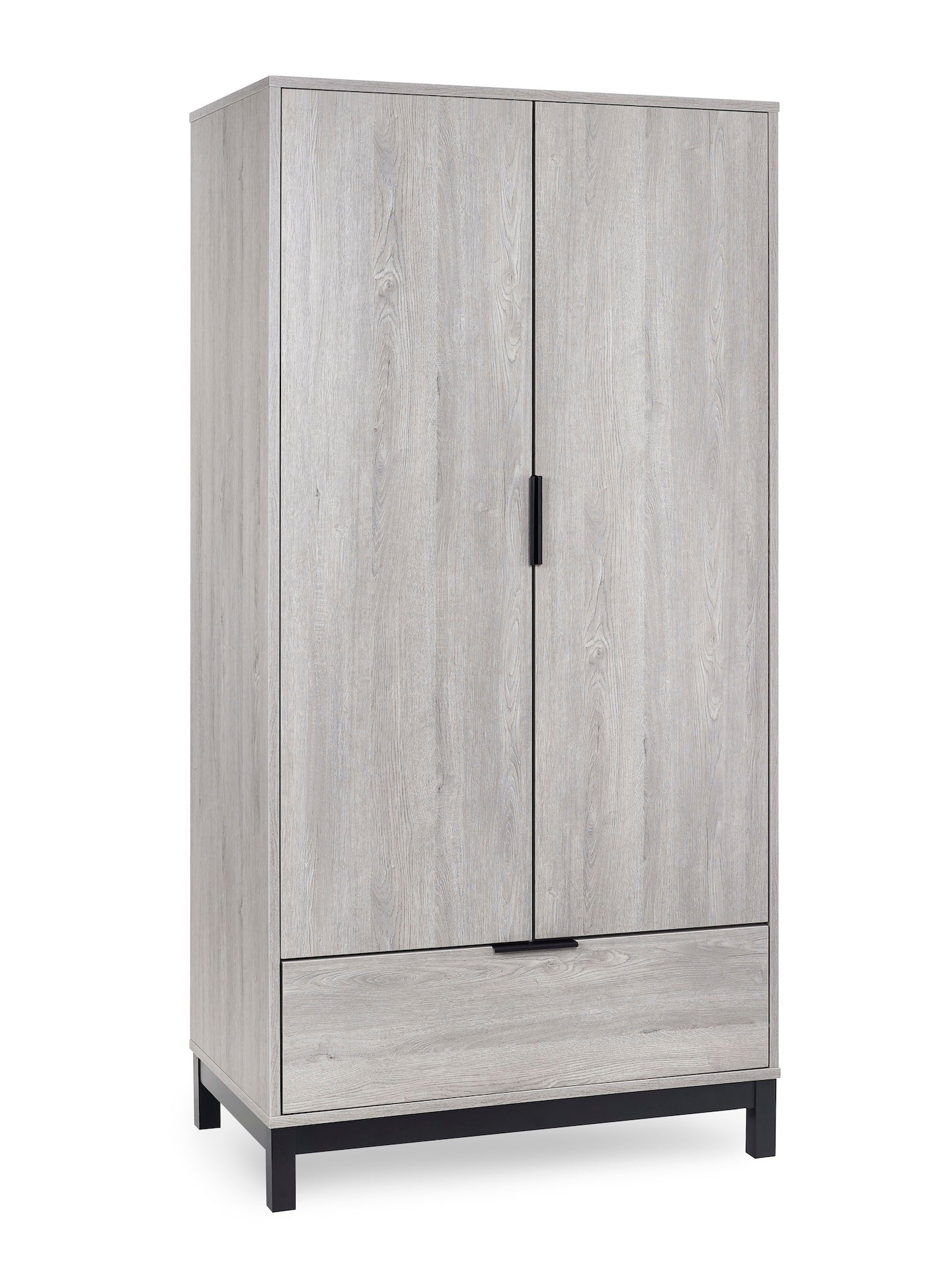 Bali 2 Door 1 Drawer Wardrobe - Grey Oak