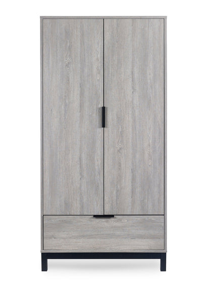 Bali 2 Door 1 Drawer Wardrobe - Grey Oak