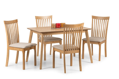 Boden Oak Veneer Rectangular Table With Tapered Legs