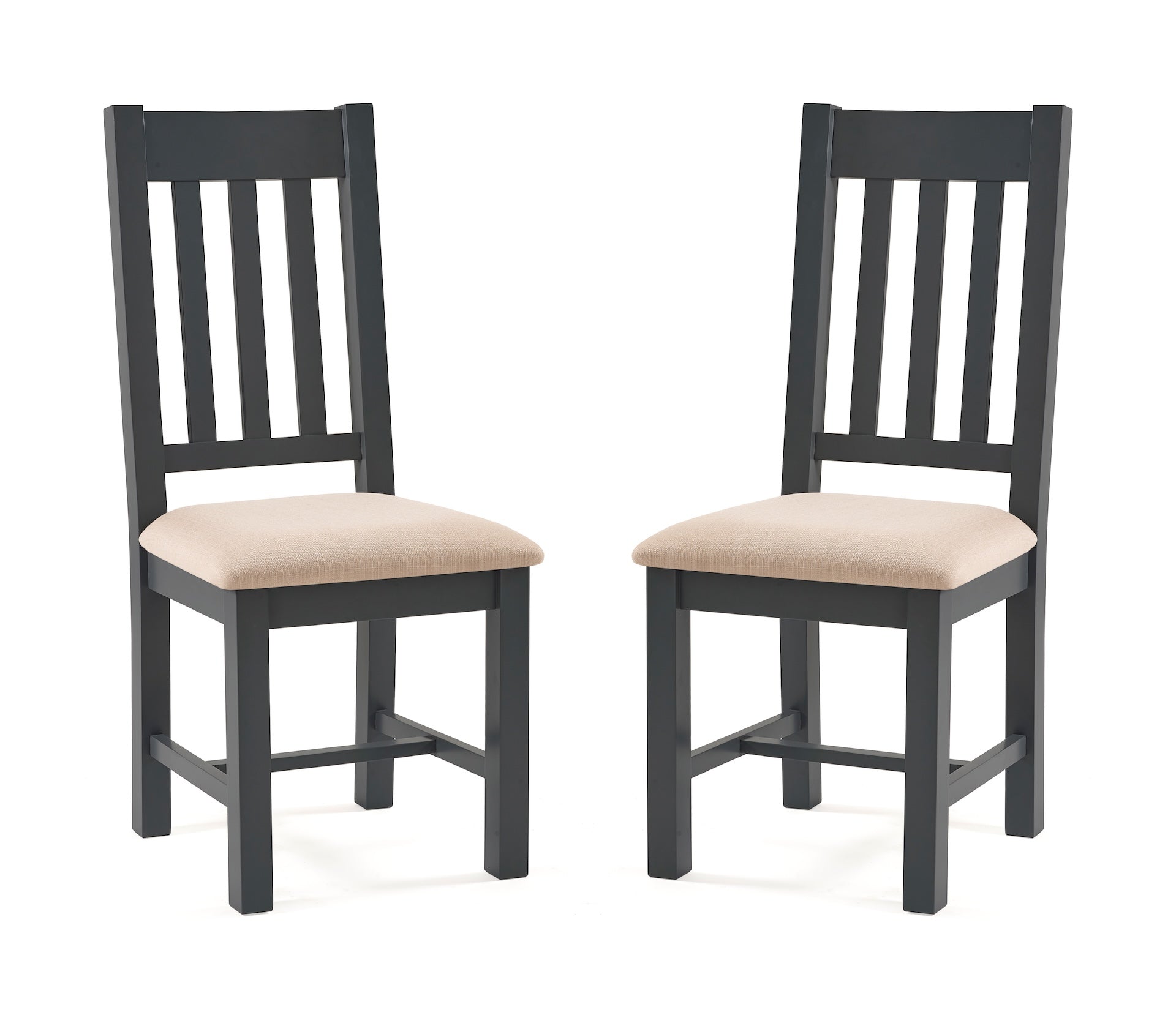 Bordeaux Dining Chairs Dark Grey (Set Of 2)