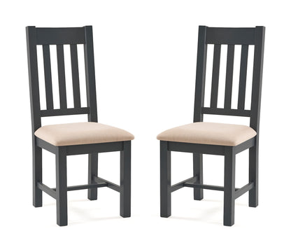 Bordeaux Dining Chairs Dark Grey (Set Of 2)