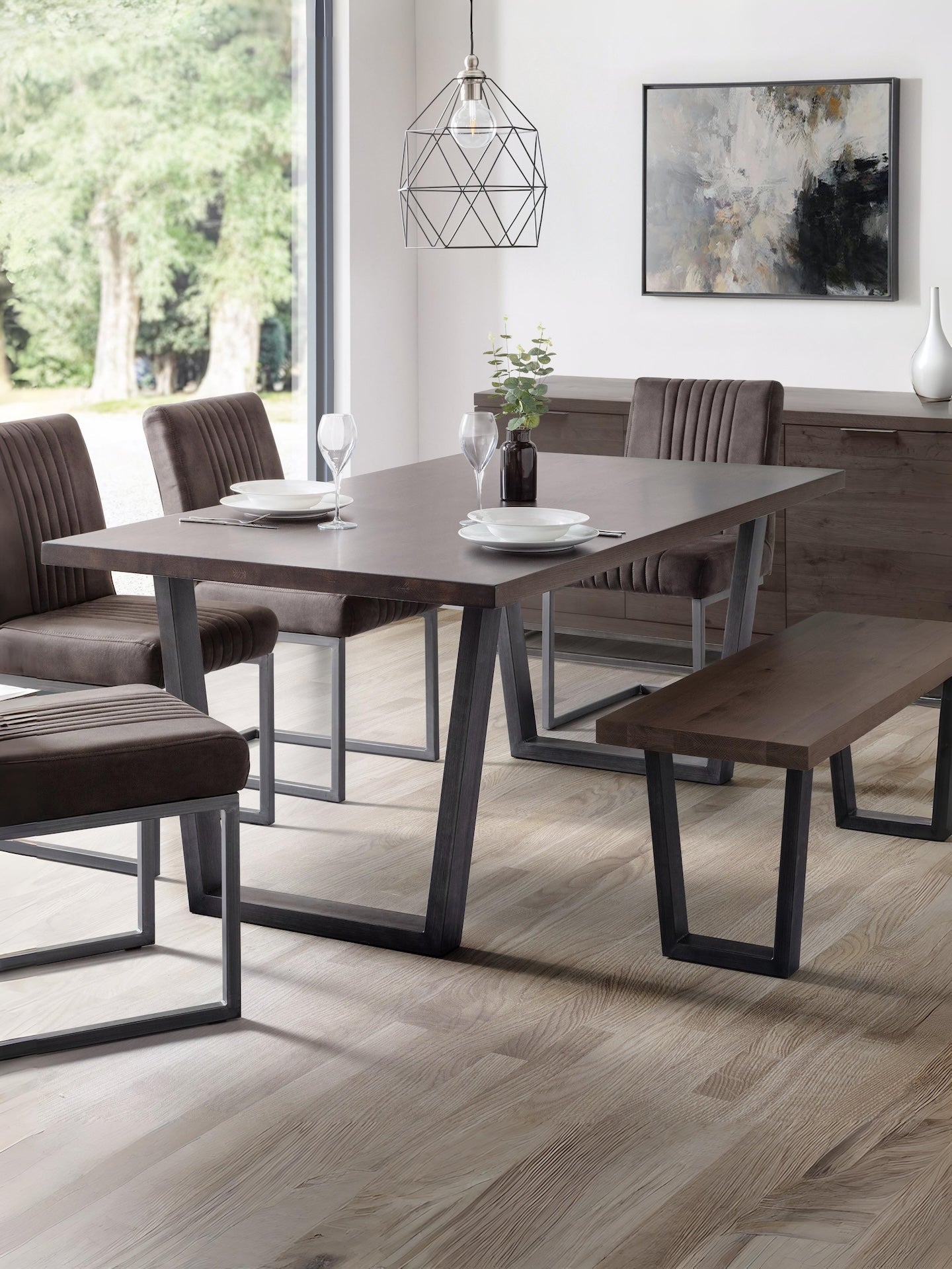 Brooklyn Dining Table - Dark Oak