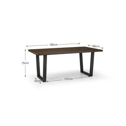 Brooklyn Dining Table - Dark Oak