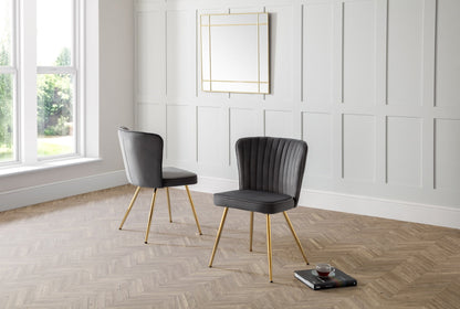 Cannes Dining Chairs - Grey (Set of 2)