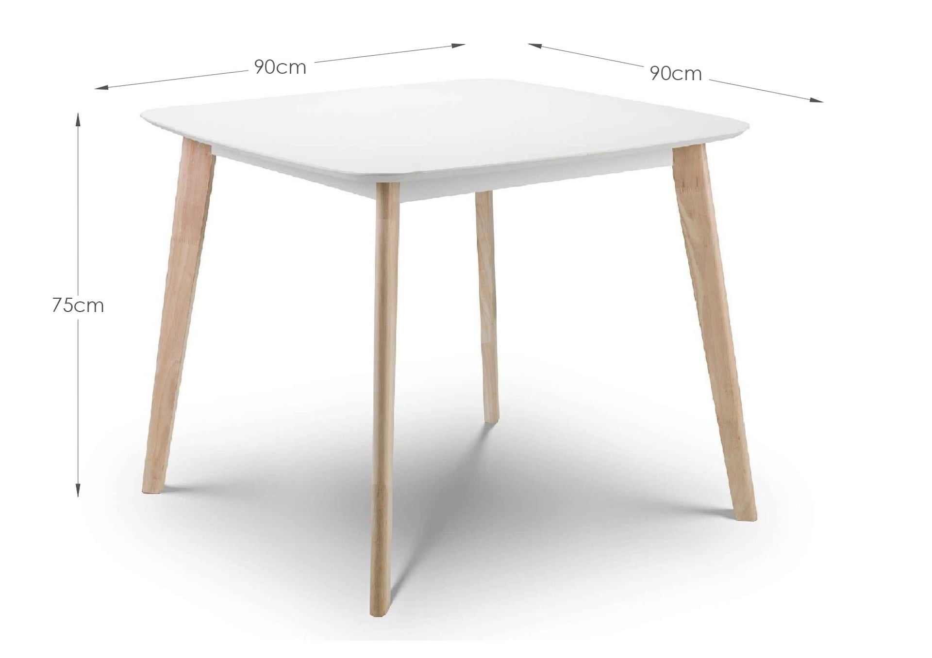 Casa Square Dining Table White/Oak