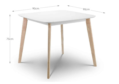 Casa Square Dining Table White/Oak
