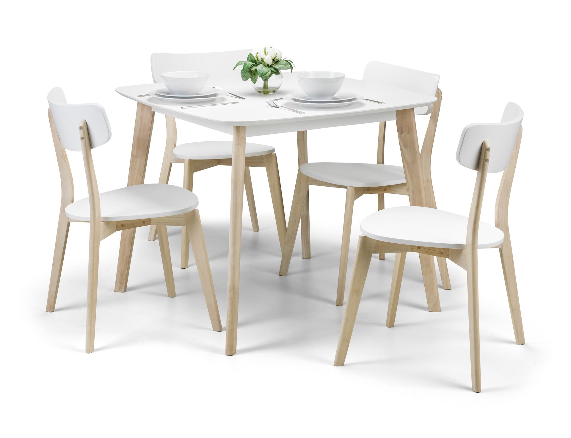 Casa Square Dining Table White/Oak