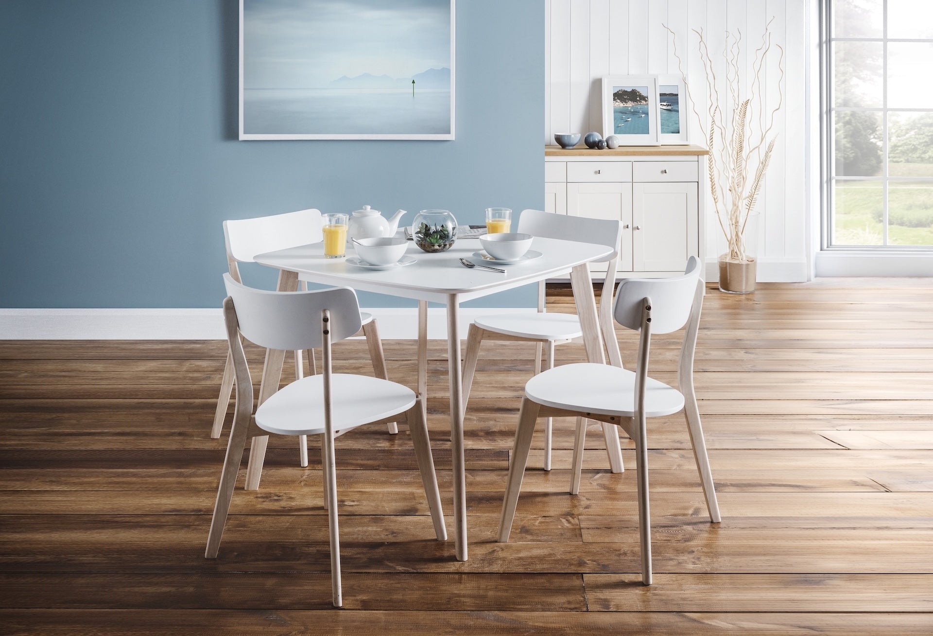 Casa Square Dining Table White/Oak