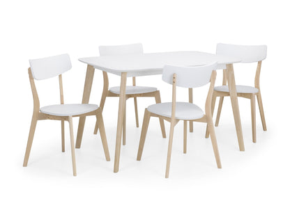 Casa Dining Chairs White/Oak (Set of 2)