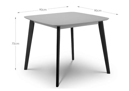 Casa Square Dining Table Grey/Black