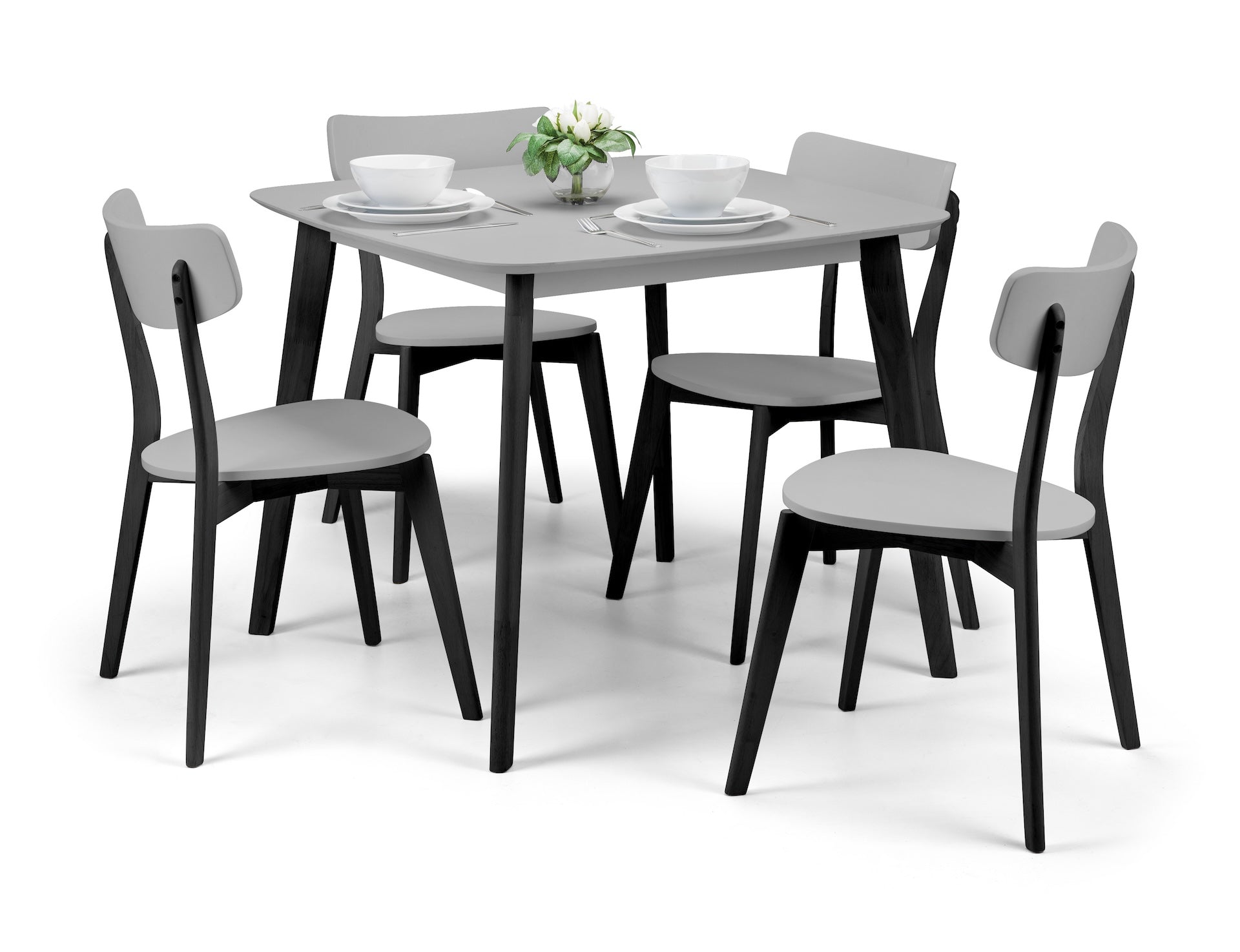 Casa Square Dining Table Grey/Black