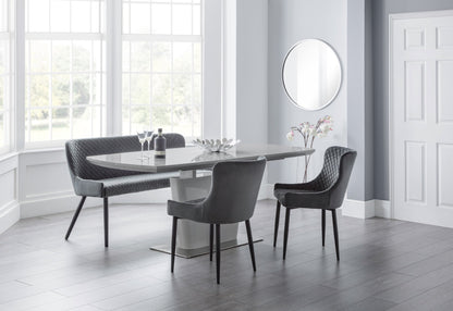 Como High Gloss Extending Table - Grey