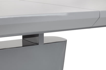Como High Gloss Extending Table - Grey