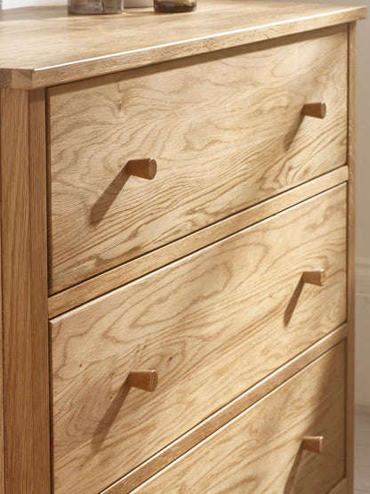Coxmoor 5 Drawer Wide Chest - Oak