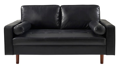 Henley Black Faux Leather 3 Seater Sofa