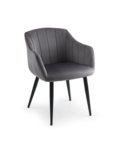 Hobart Scalloped Dining Chairs - Grey (Set Of 2)