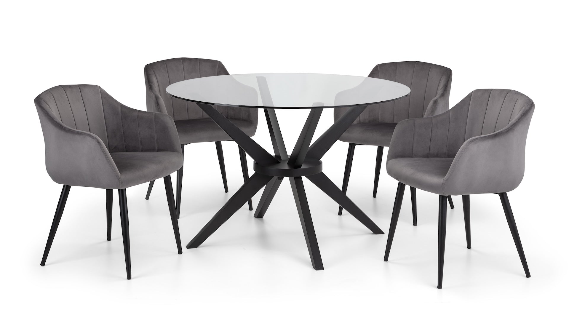 Hobart Scalloped Dining Chairs - Grey (Set Of 2)