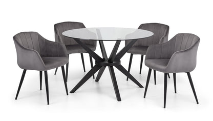 Hobart Scalloped Dining Chairs - Grey (Set Of 2)