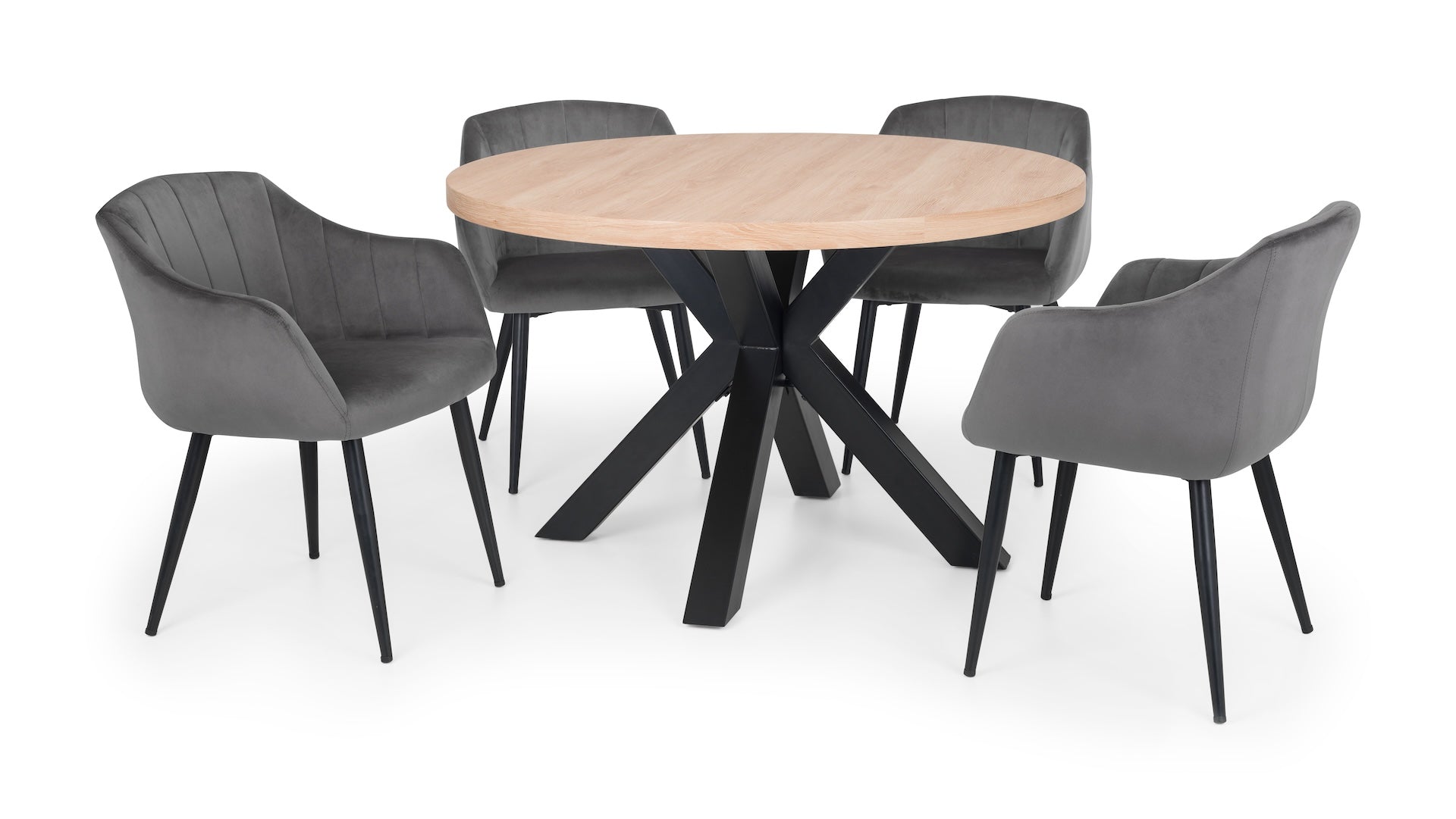 Hobart Scalloped Dining Chairs - Grey (Set Of 2)