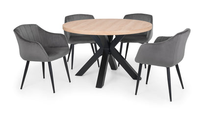 Hobart Scalloped Dining Chairs - Grey (Set Of 2)