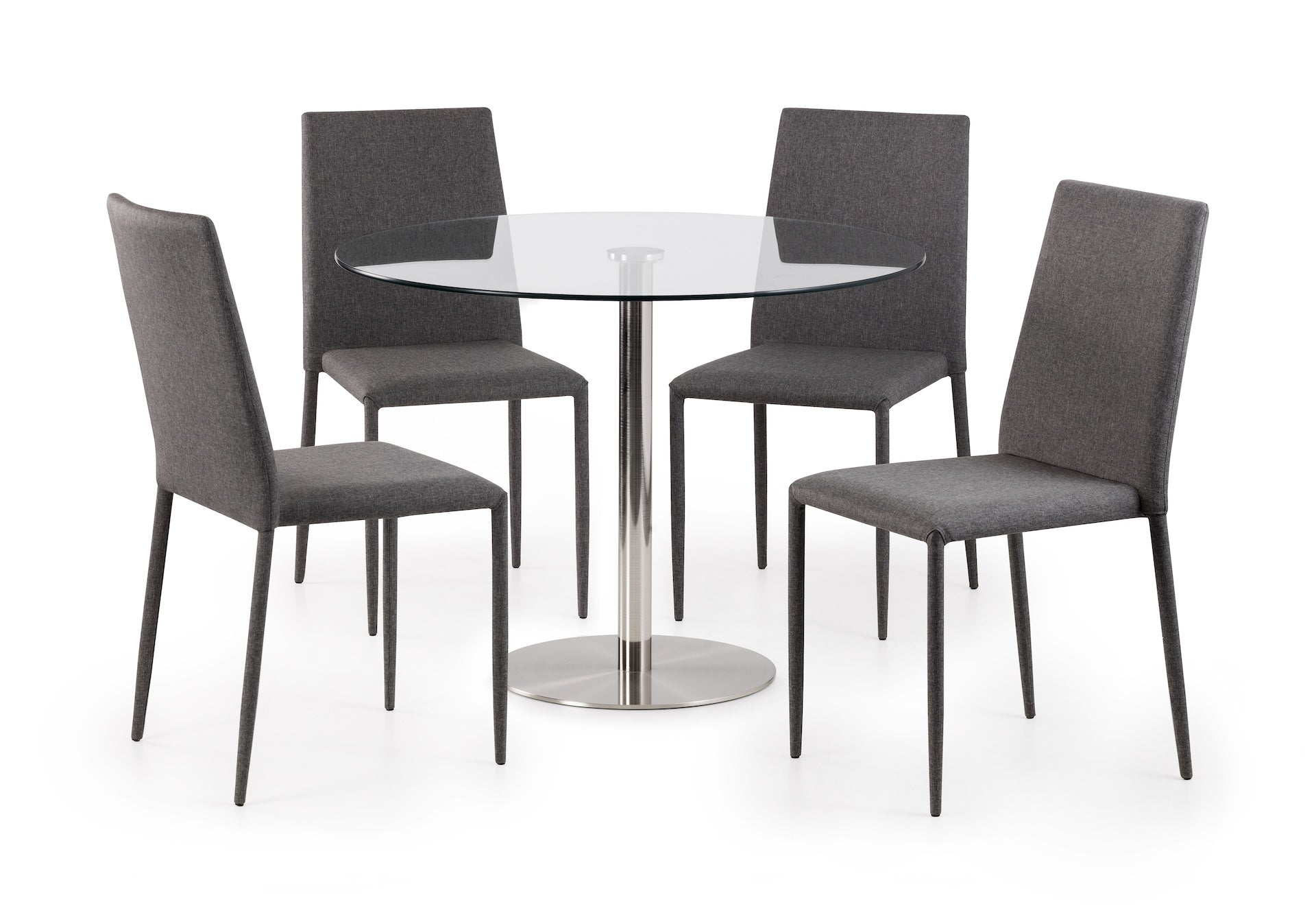 Jazz Fabric Chairs Slate Grey (Set Of 4)