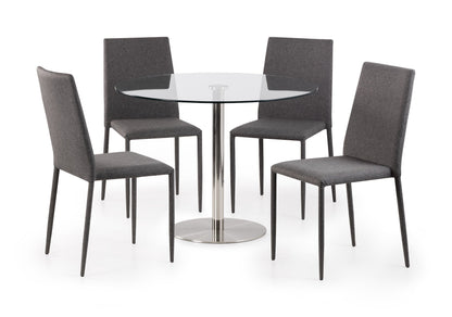 Jazz Fabric Chairs Slate Grey (Set Of 4)