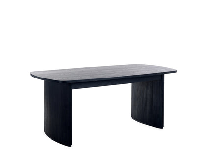 Louis Fluted Extending Dining Table - Black