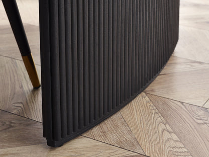 Louis Fluted Extending Dining Table - Black