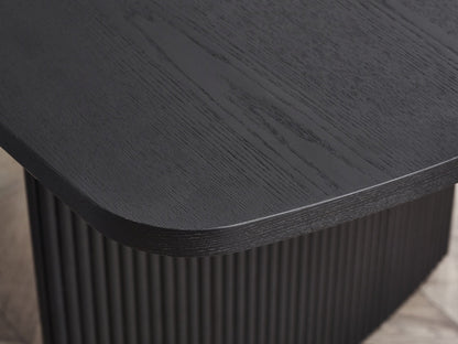 Louis Fluted Extending Dining Table - Black