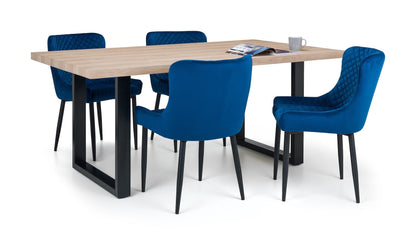 Luxe Velvet Dining Chairs - Blue (Set Of 2)