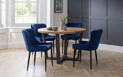 Luxe Velvet Dining Chairs - Blue (Set Of 2)