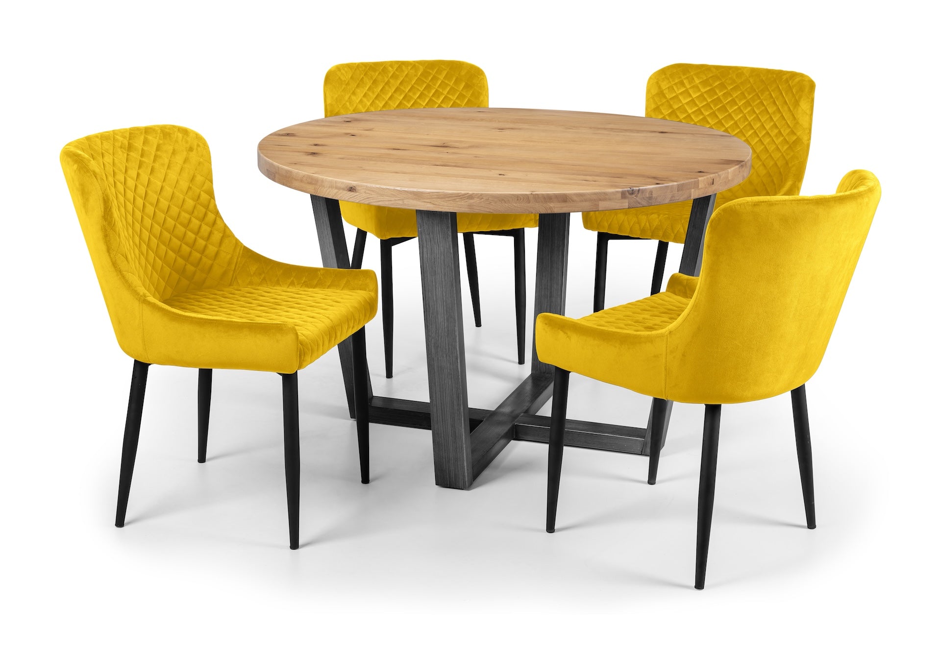 Luxe Velvet Dining Chairs - Mustard (Set Of 2)