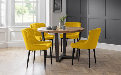 Luxe Velvet Dining Chairs - Mustard (Set Of 2)