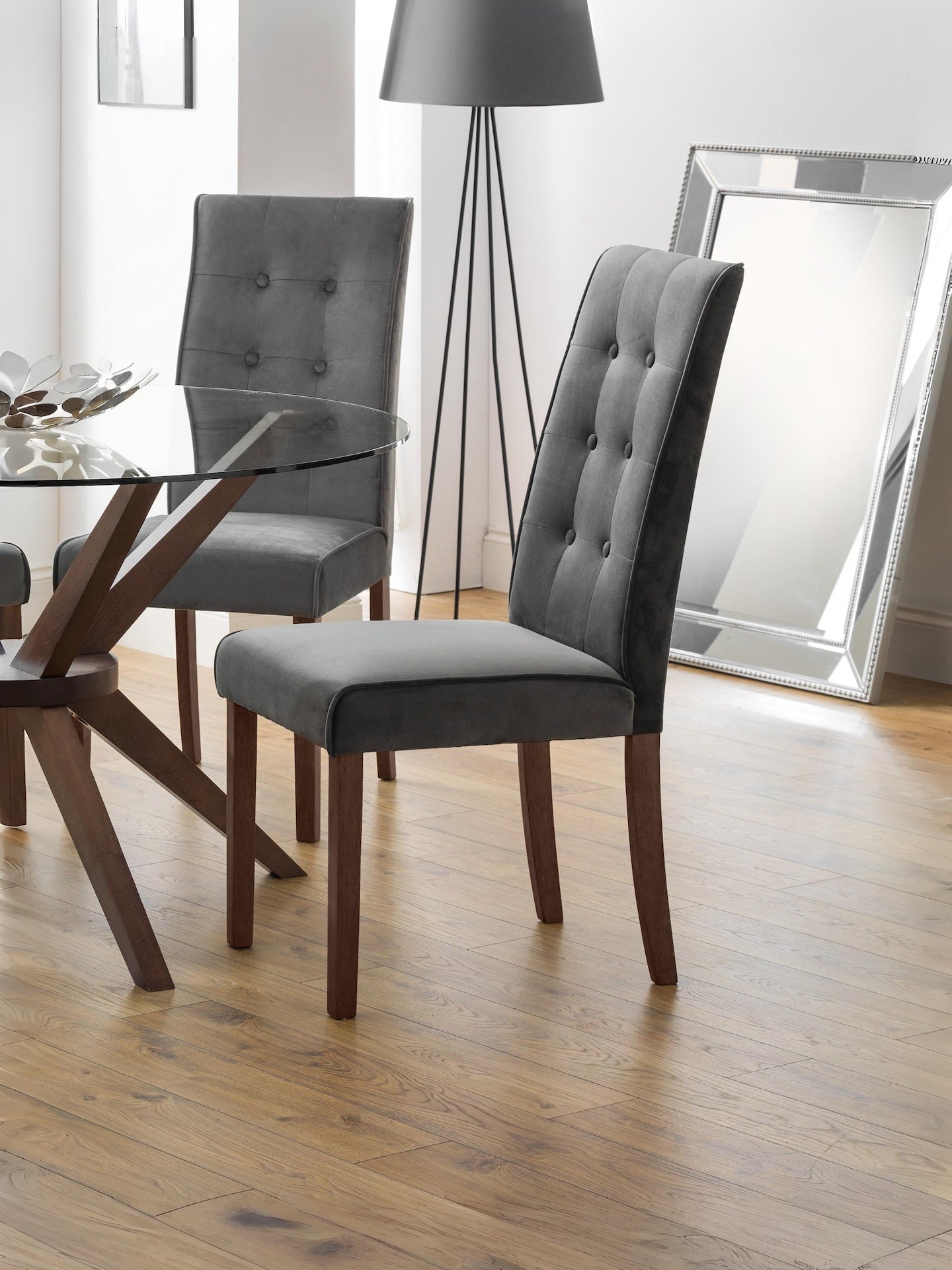 Madrid Velvet Dining Chairs (Set Of 2)