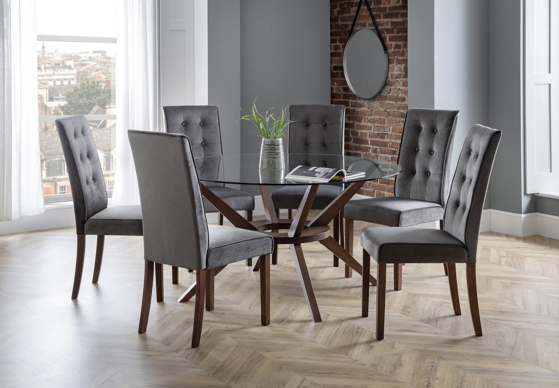 Madrid Velvet Dining Chairs (Set Of 2)