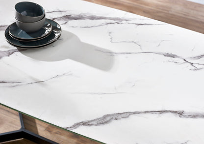 Olympus Dining Table - White Marble