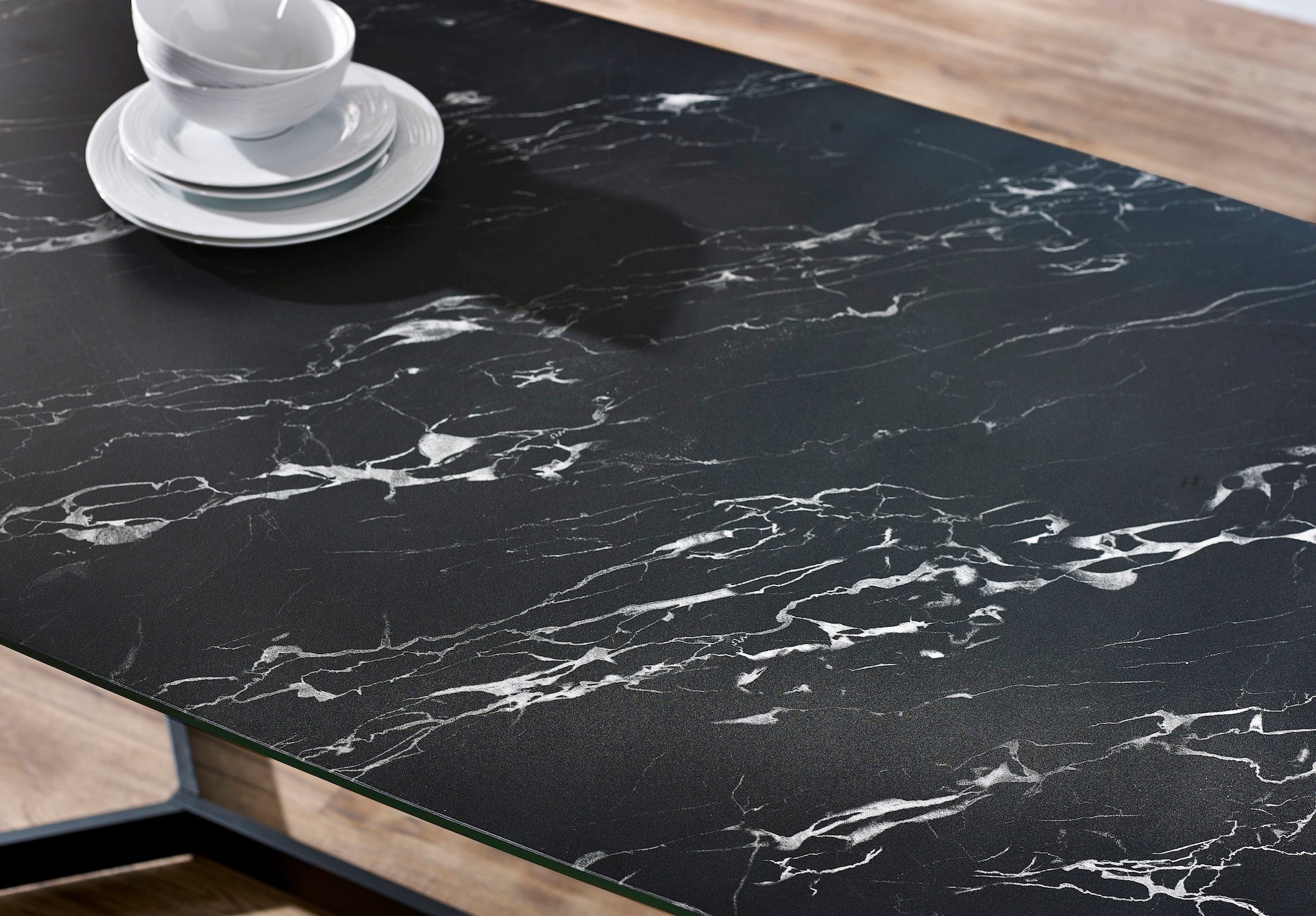 Olympus Dining Table - Black Marble