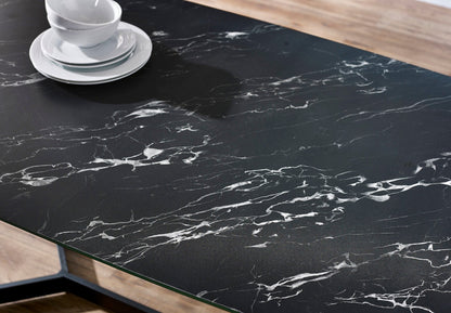 Olympus Dining Table - Black Marble