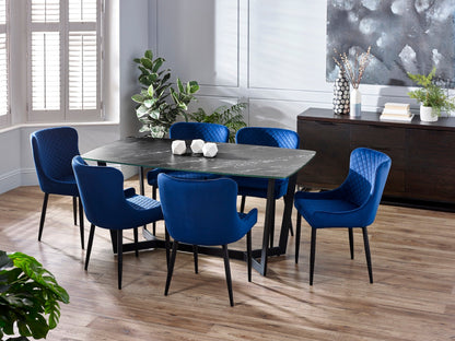 Olympus Dining Table - Black Marble