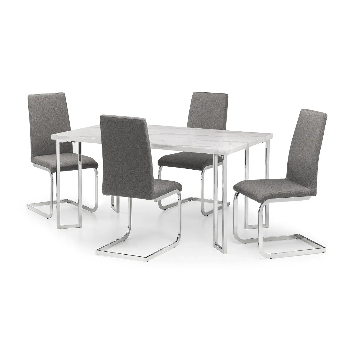 Roma Cantilever Dining Chairs Slate Grey (Set Of 2)