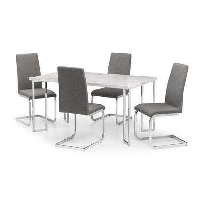 Roma Cantilever Dining Chairs Slate Grey (Set Of 2)