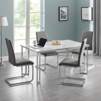 Roma Cantilever Dining Chairs Slate Grey (Set Of 2)