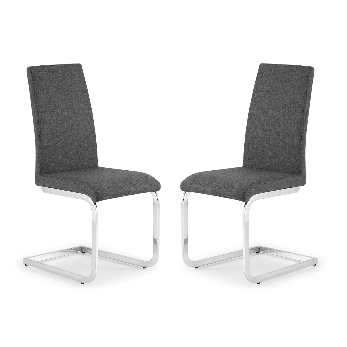 Roma Cantilever Dining Chairs Slate Grey (Set Of 2)