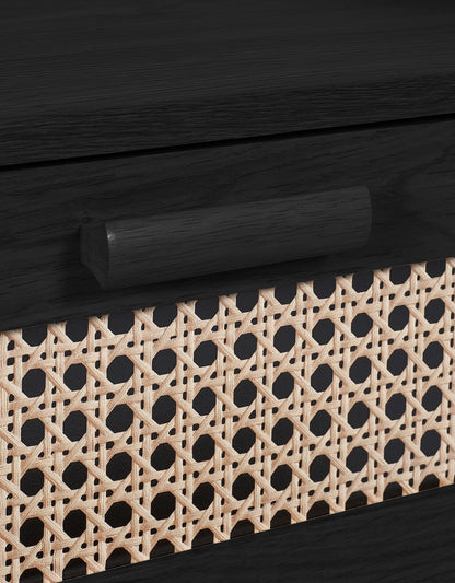 Sydney 2 Drawer Bedside - Black Ash