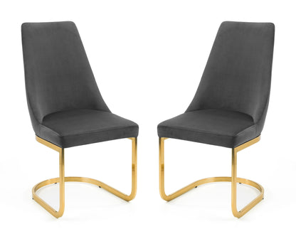 Vittoria Cantilever Dining Chairs - Grey (Set Of 2)