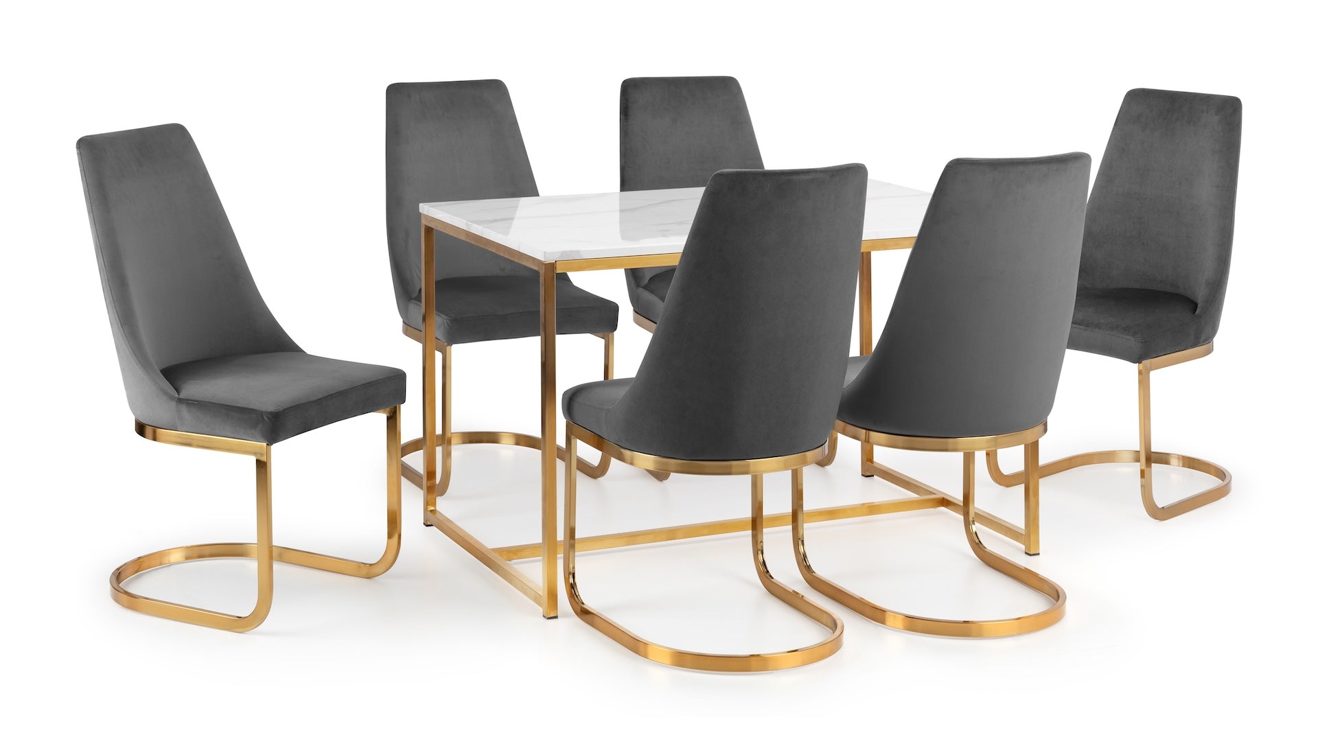 Vittoria Cantilever Dining Chairs - Grey (Set Of 2)