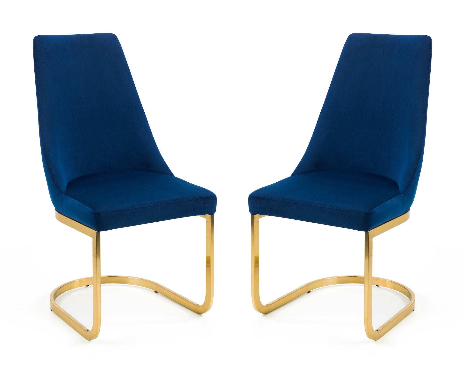 Vittoria Cantilever Dining Chairs - (Blue Set Of 2)