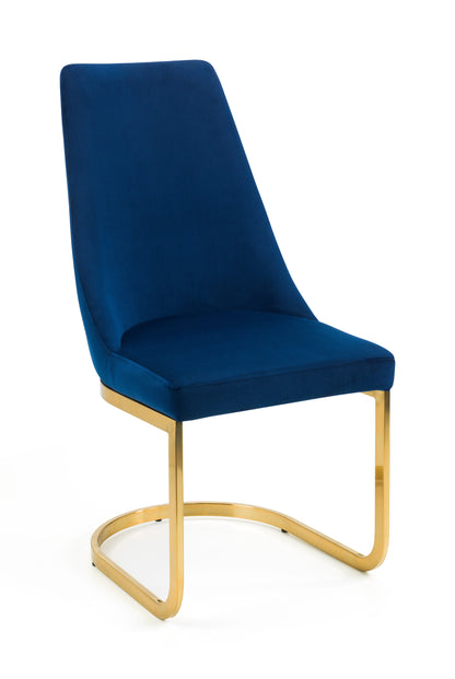 Vittoria Cantilever Dining Chairs - (Blue Set Of 2)