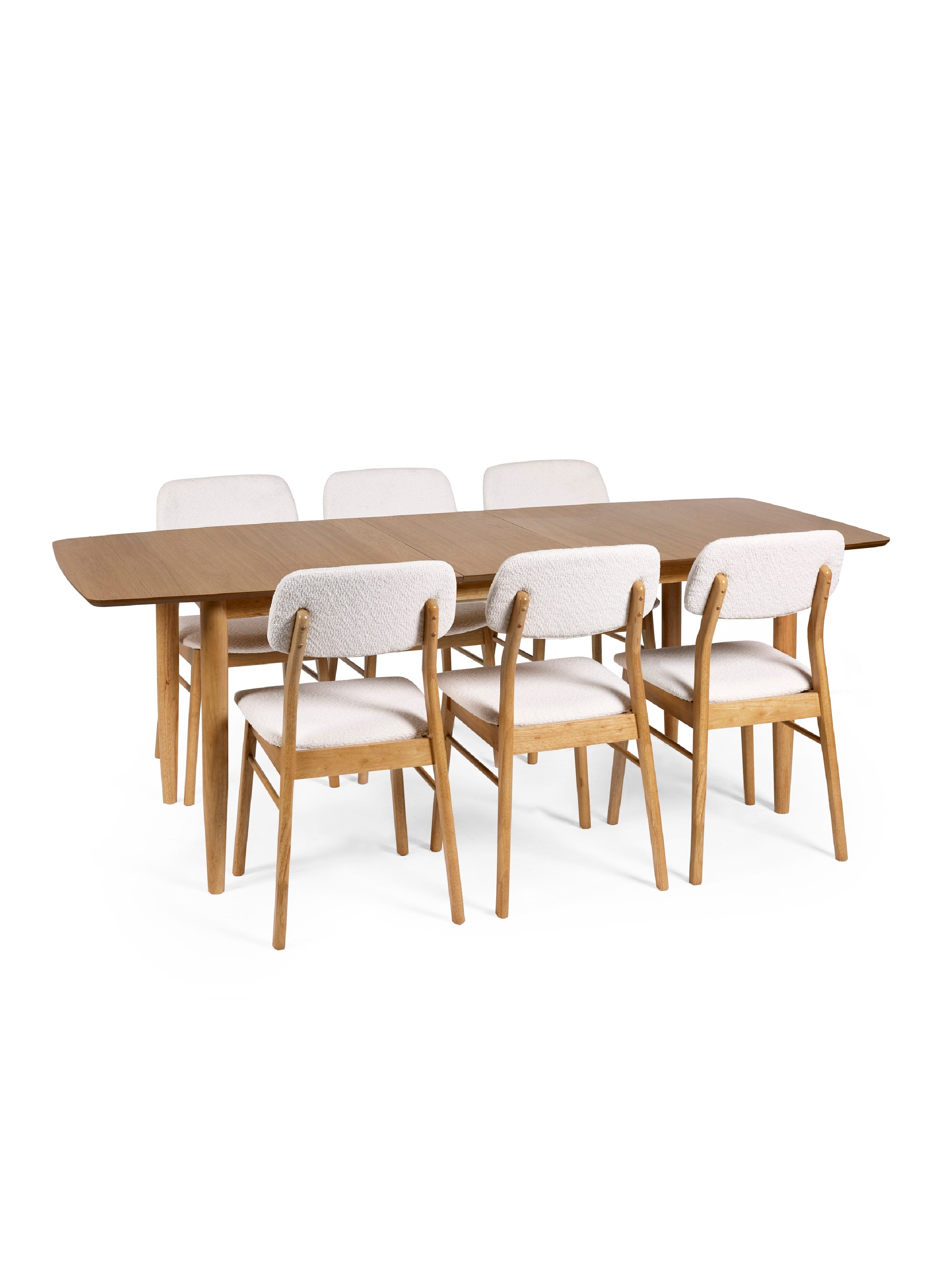 Theia White Boucle Upholstered Dining Chairs (Set of 2)