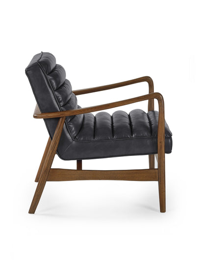 Julian Bowen Armchair Marshall Accent Chair - Black Bed Kings